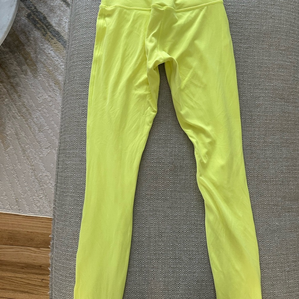 lululemon athletica Yellow Leggings with Stretchy Fit and Full Length Design